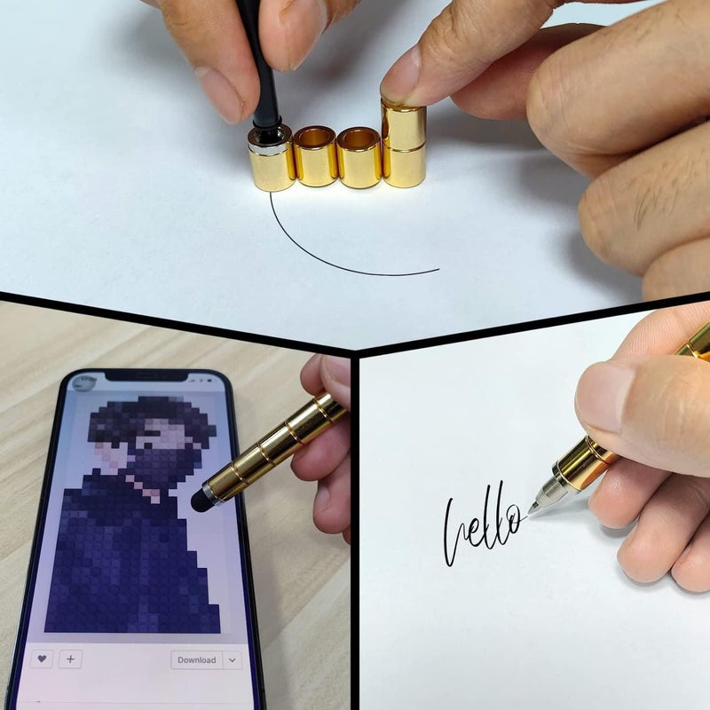 TTzycc Magnetic Pen,Fidget Pen with 13 Magnetic Rings,（Golden） - Image 4